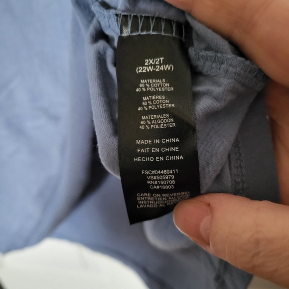 Ladies 2xl relaxed fit scoop neck tshirt - Picture 3 of 4